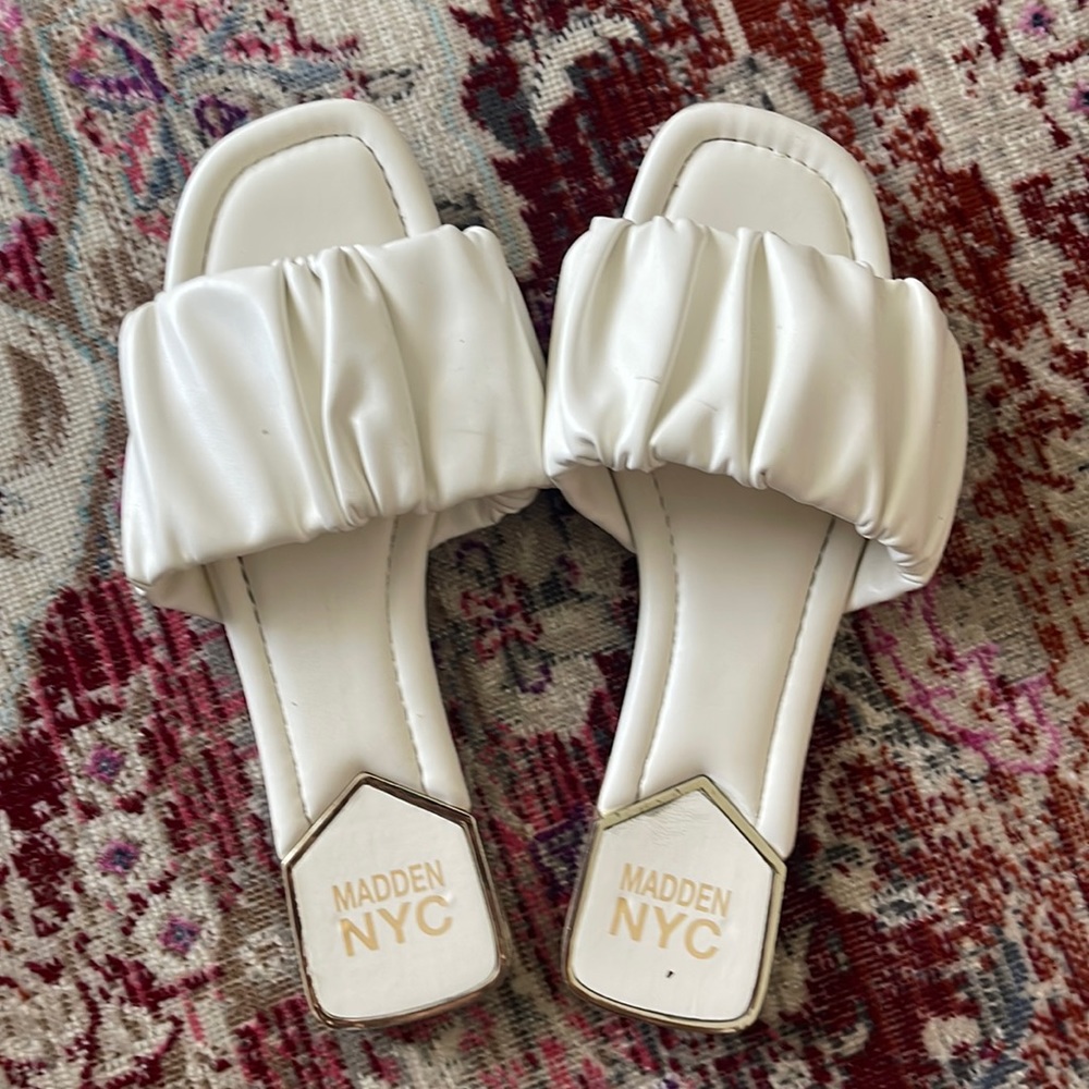 White sandals